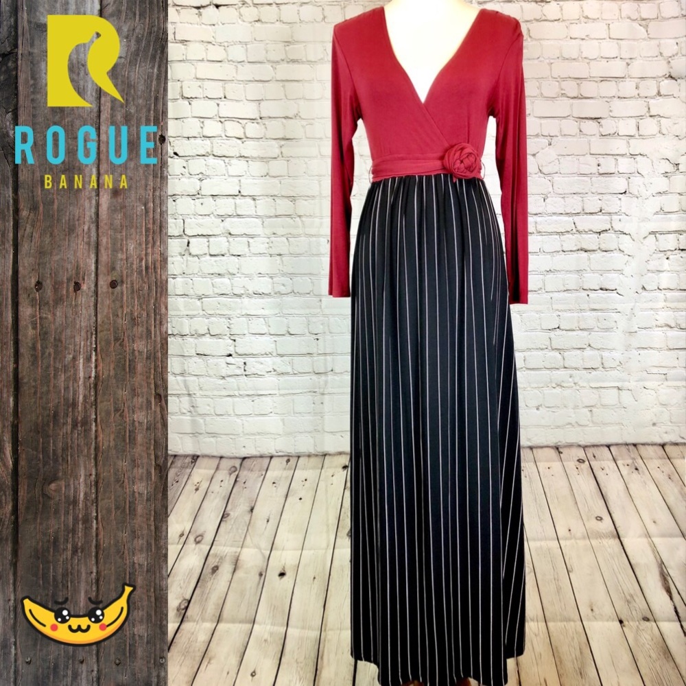 🍸Chic Long Sleeve Stripe Dress🍸